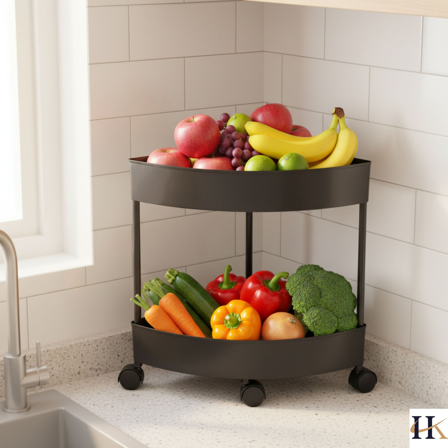 Image of BRANTOX 4 Tier Slim Multipurpose Storage Rack Trolley Plastic Storage Rack For Kitchen Plastic Kitchen Trolley (DIY(Do-It-Yourself))