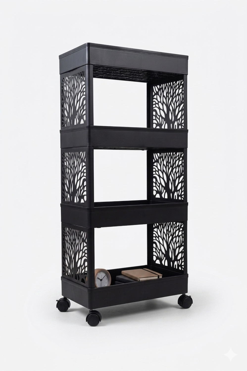 Image of Surety for Safety Shelf Organizers (Black, Plastic)