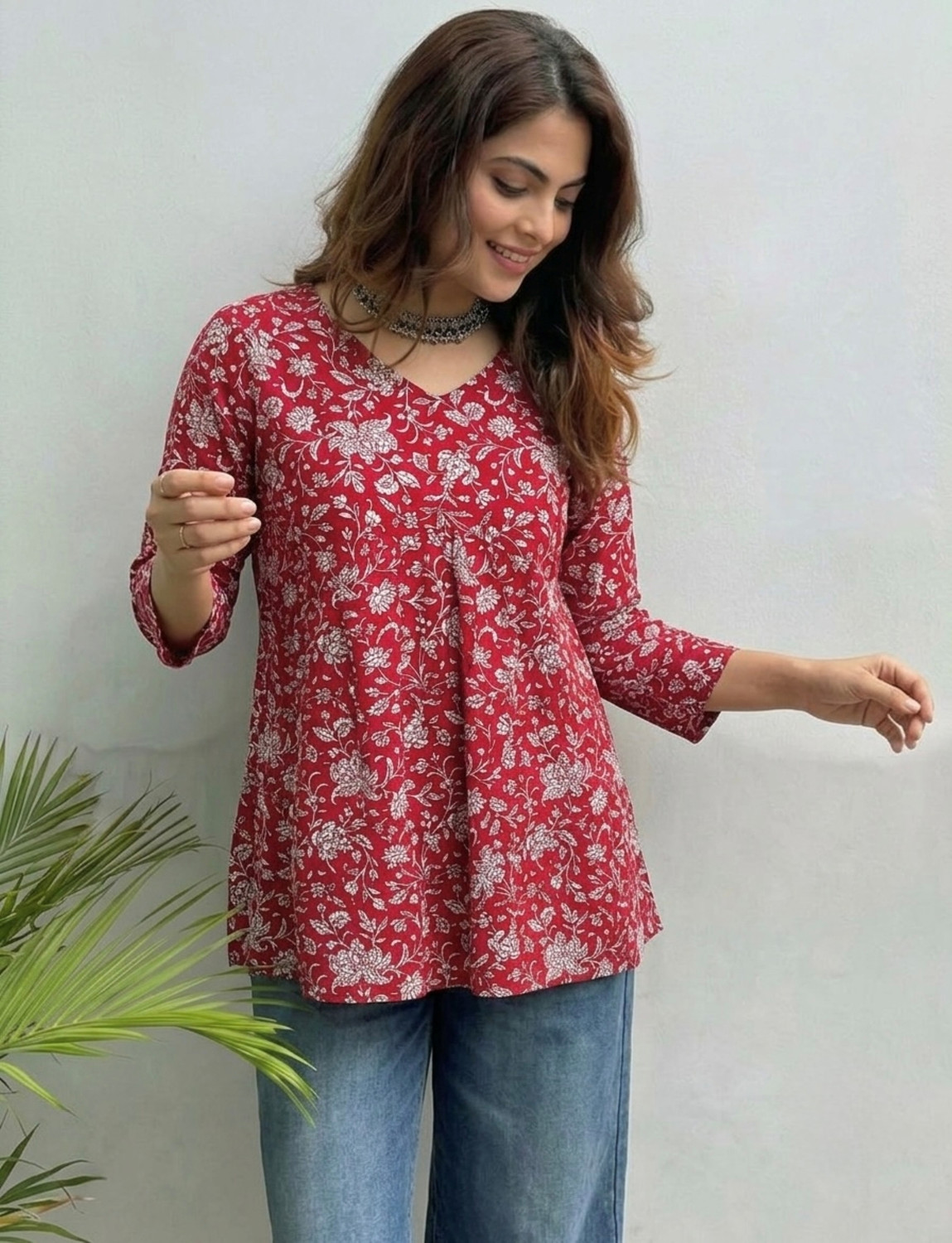 Image of Mialo fashion Floral Print Viscose Rayon Flared Kurta for Women (Yellow)