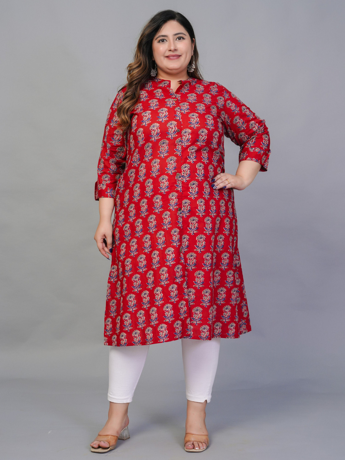 Image of Peachy Robes Printed Viscose Rayon Straight Kurta for Women (Black)