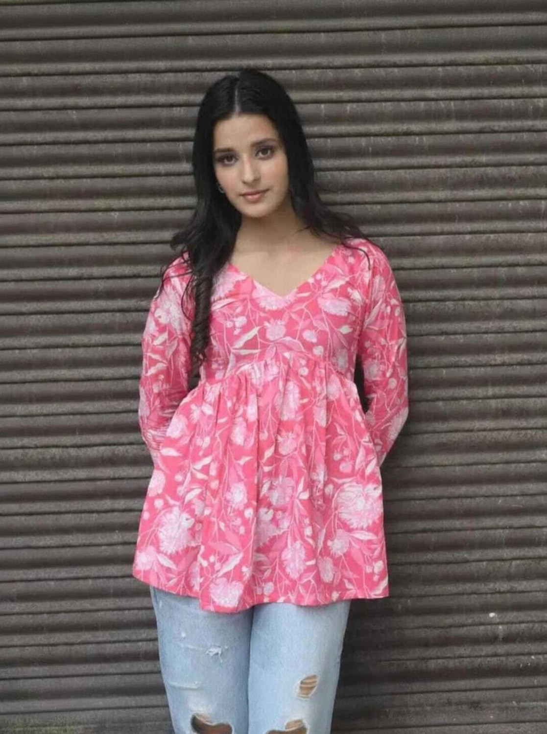 Image of Mialo fashion Floral Print Viscose Rayon Flared Kurta for Women (Yellow)