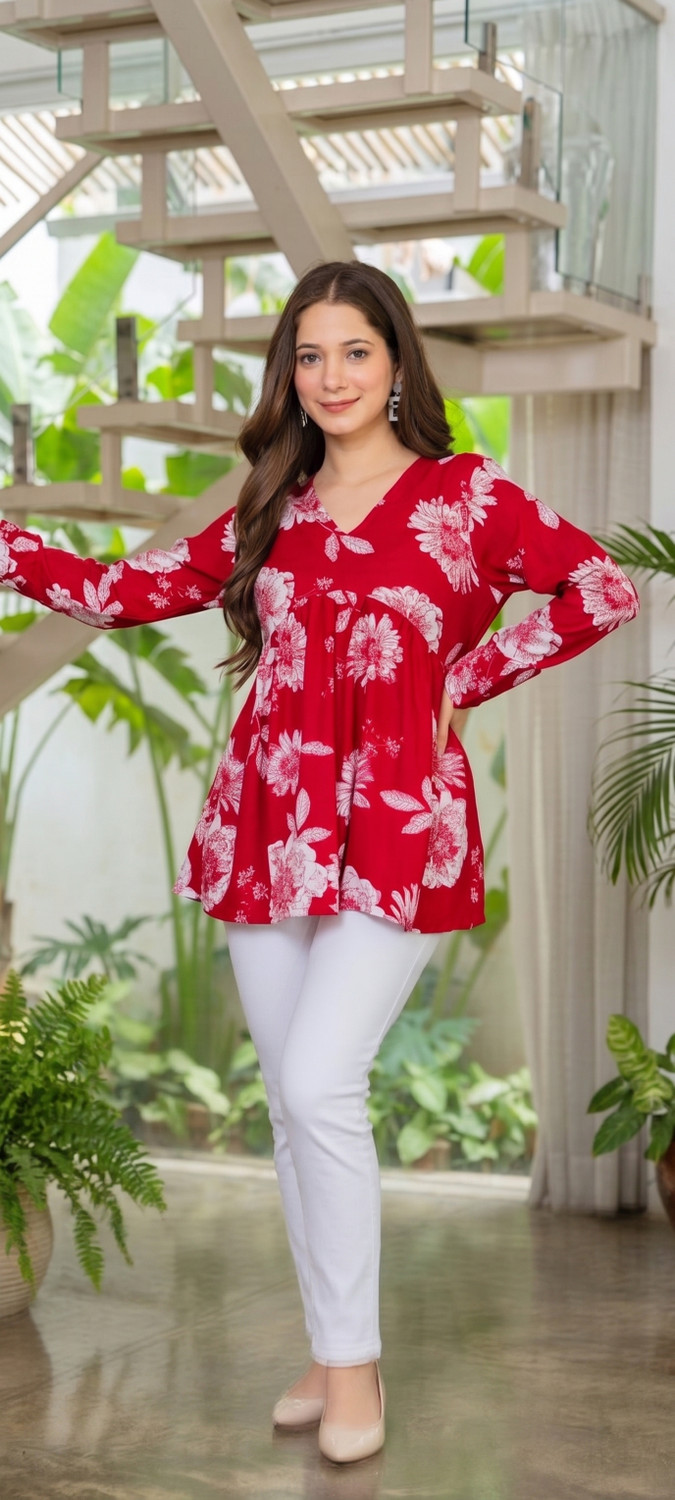 Image of NKRM Solid Viscose Rayon Flared Kurta for Women (Black)