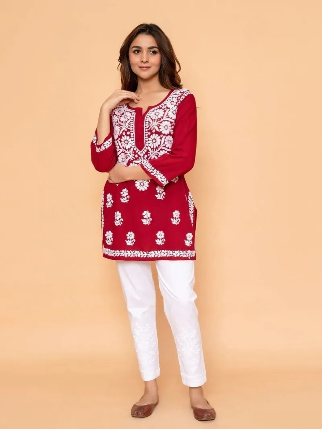 Image of Mialo fashion Floral Print Viscose Rayon Flared Kurta for Women (Yellow)