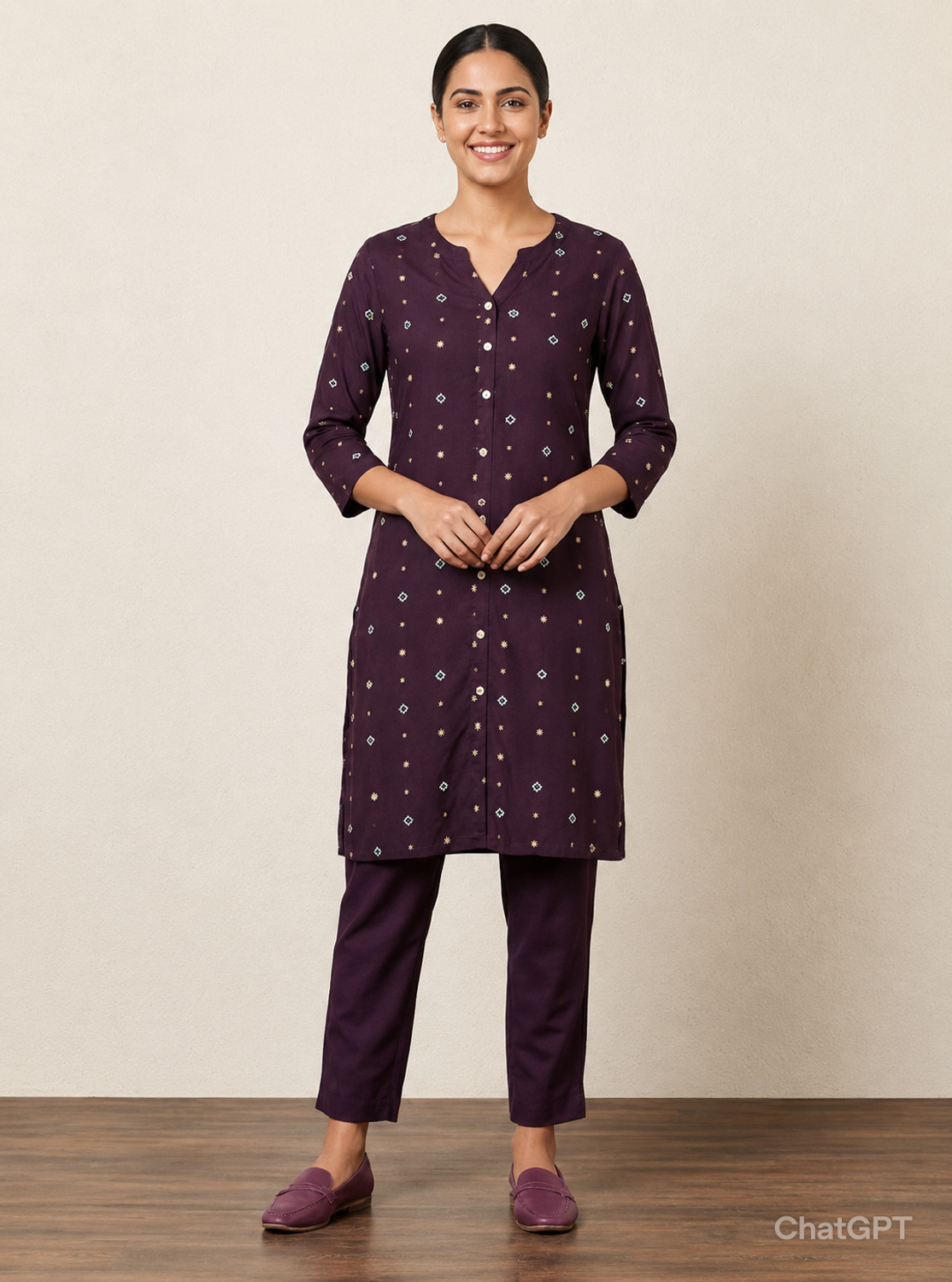 Image of Jaipur Tales Floral Print, Printed Pure Cotton Straight Kurta for Women (Black, Yellow)