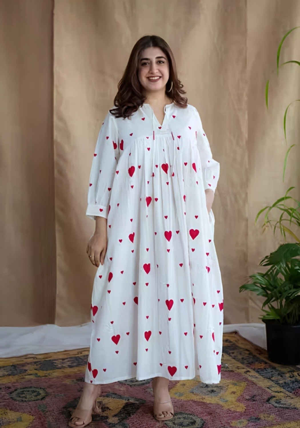 Image of Peachy Robes Printed Viscose Rayon Straight Kurta for Women (Black)