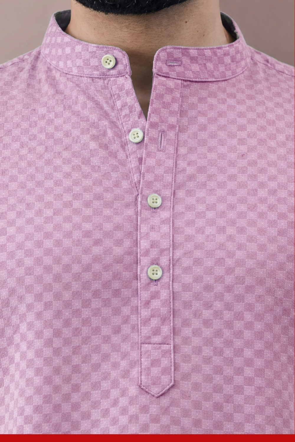 Image of Varbandhan Self Design Jacquard Straight Kurta for Men (Purple)