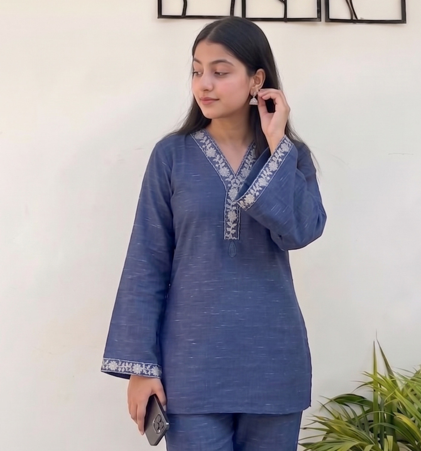 Image of Akki SHAH Women Khadi Cotton Kurti Set
