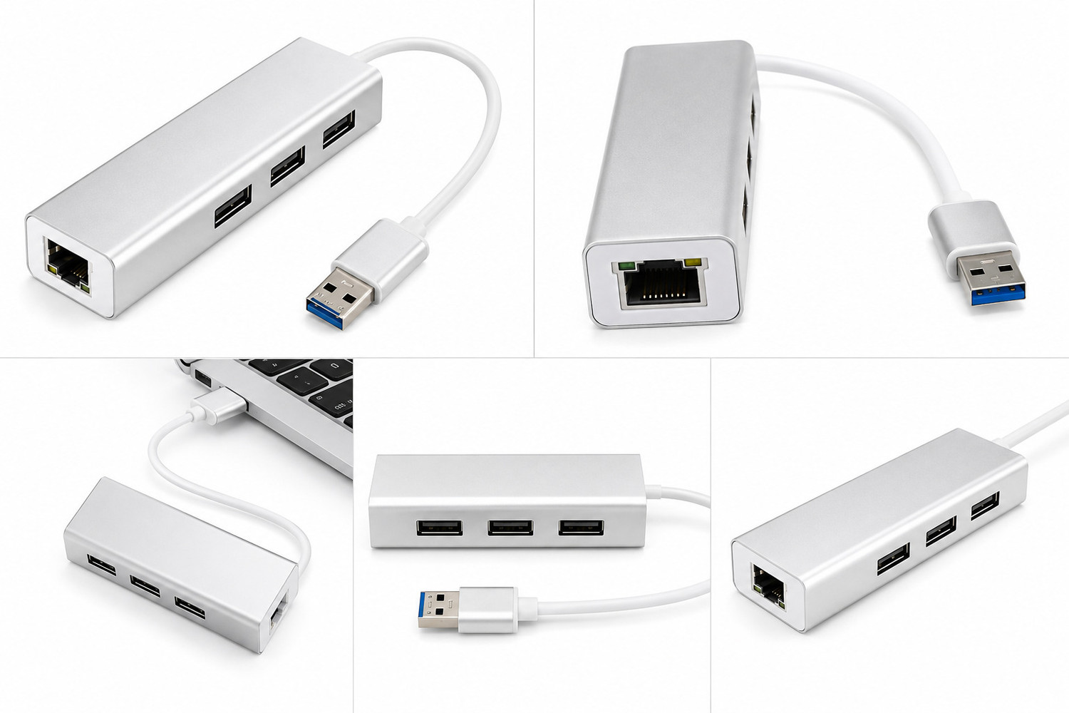 RuhZa USB 3.0 to RJ45 Ethernet LAN Adapter with 3 Port USB Hub - - Image 6