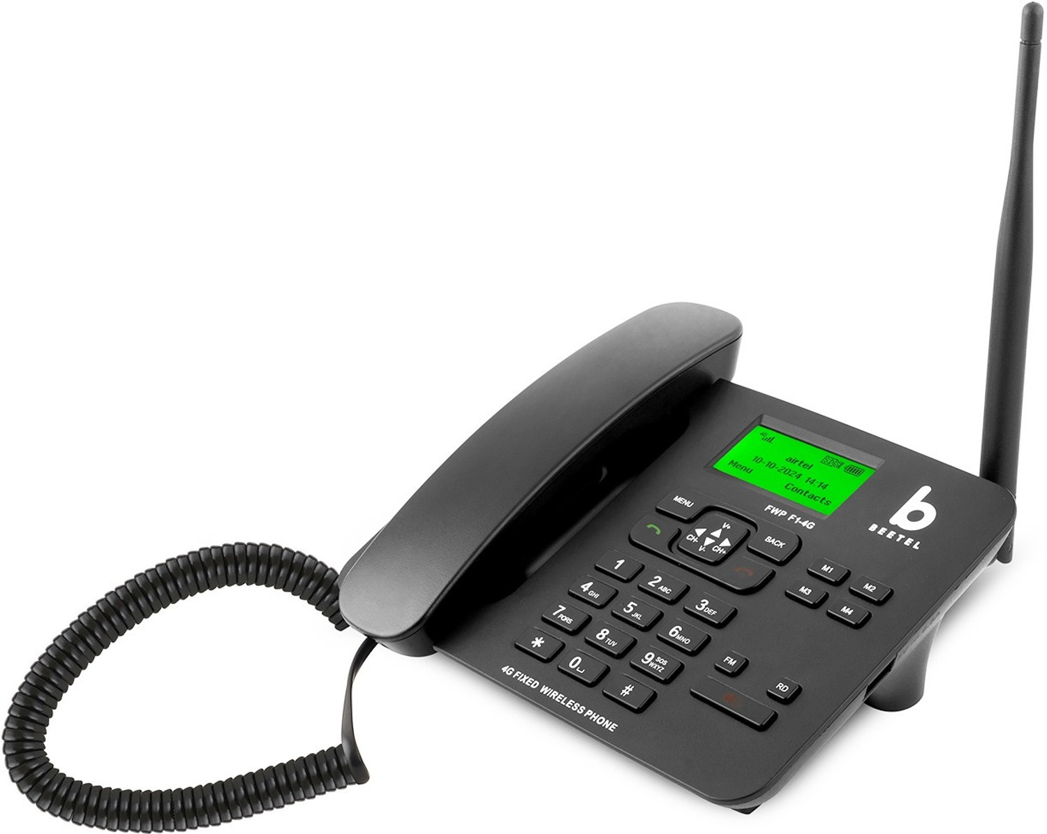 Image of GOLENS Wireless Intercom for Home, Office, Hotel, 300m Long Range, 1200mAh Battery IC02 Cordless Landline Phone with Answering Machine (Black)