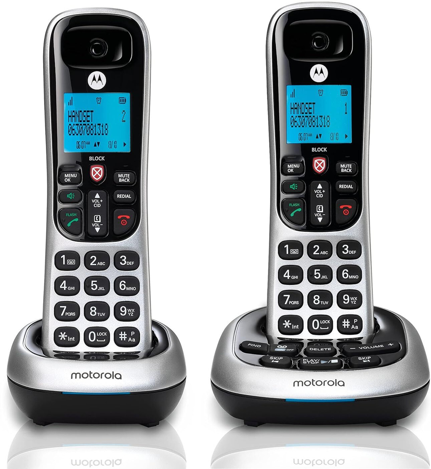 Image of GOLENS Wireless Intercom for Home, Office, Hotel, 300m Long Range, 1200mAh Battery IC02 Cordless Landline Phone with Answering Machine (Black)
