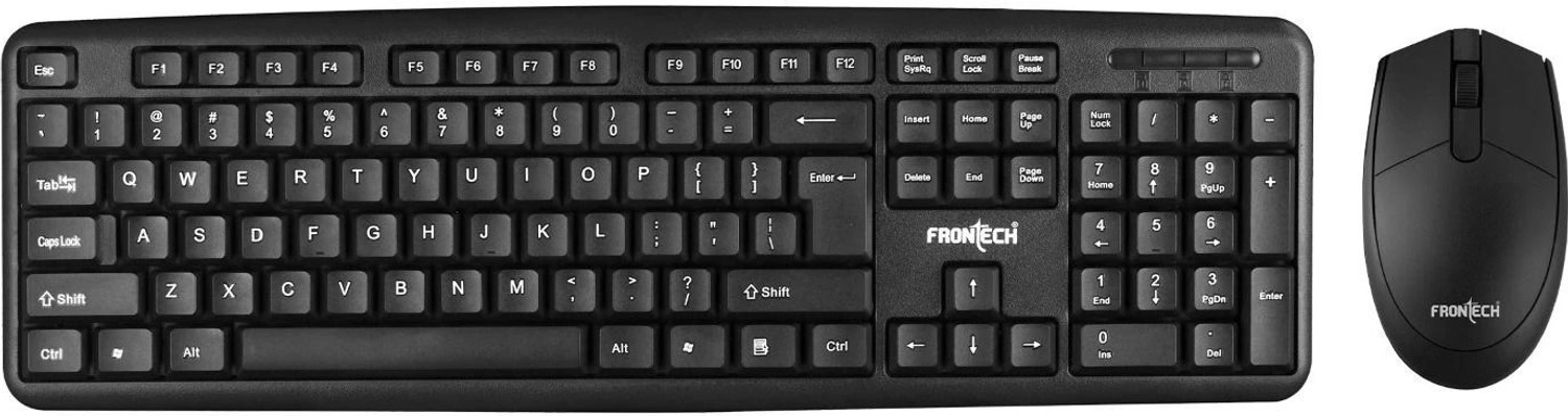 Image of Frontech KB-0041 Wired USB Laptop-size Laptop Keyboard Compatible with Desktop, Laptop, Mac (Black)