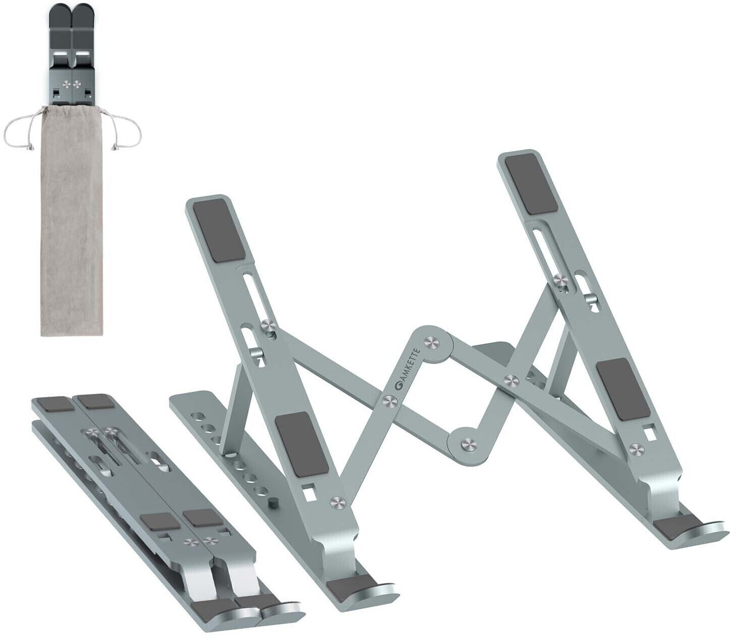 AMKETTE Ergo Fold Aluminum Alloy, Portable and Foldable 15.6 inch Aluminium Laptop Stand Compatible with Universal Laptops Price in India - Buy AMKETTE Ergo Fold Aluminum Alloy, Portable and Foldable 15.6 inch Aluminium Laptop Stand Compatible with Universal Laptops online at Flipkart.com