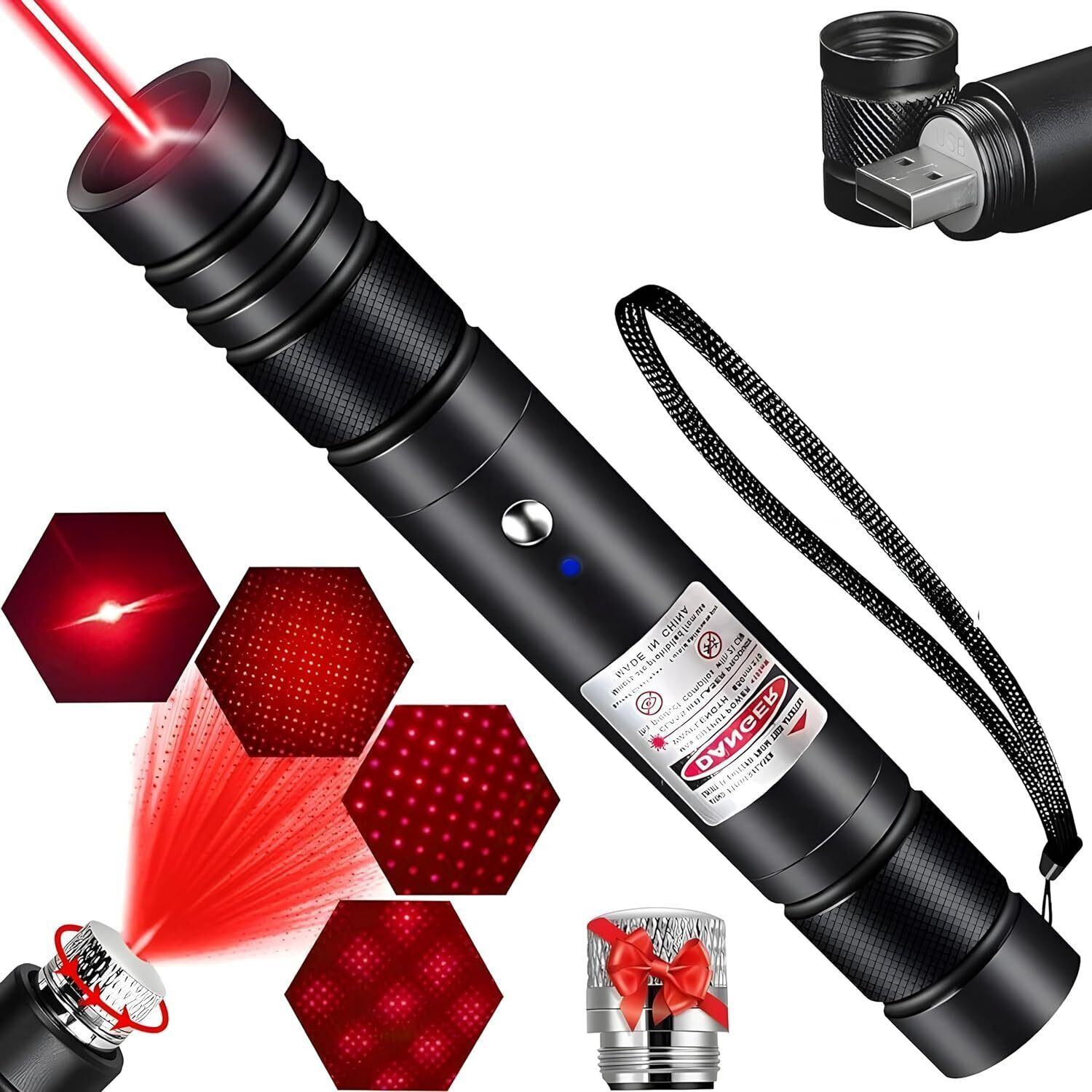 Image of RUAAL Laser Pointer High Power| USB Rechargeable Laser Light Pen pointer (5000 nm, Green)