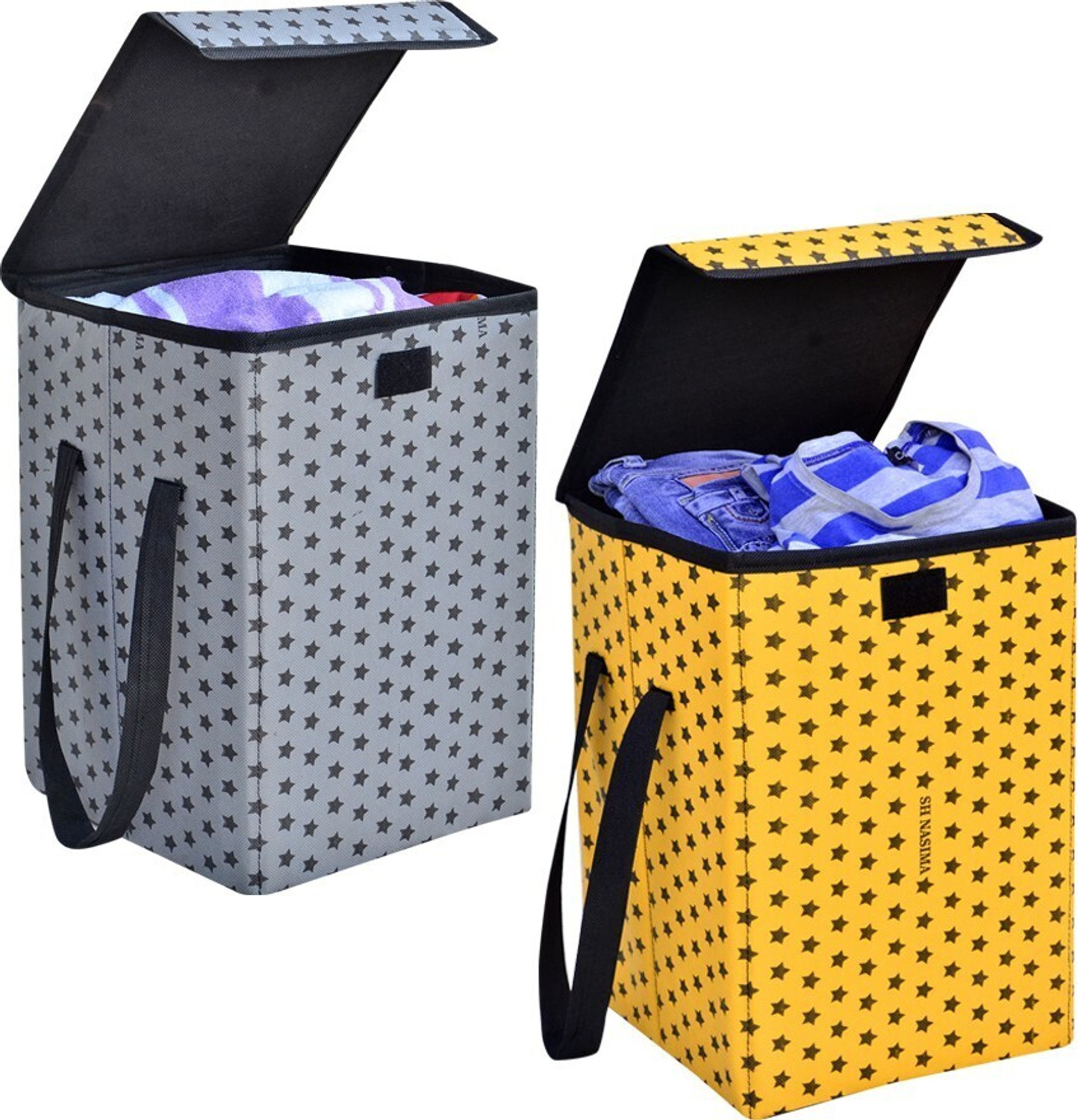 Image of Nilkamal 35 L Blue Laundry Basket (Plastic)
