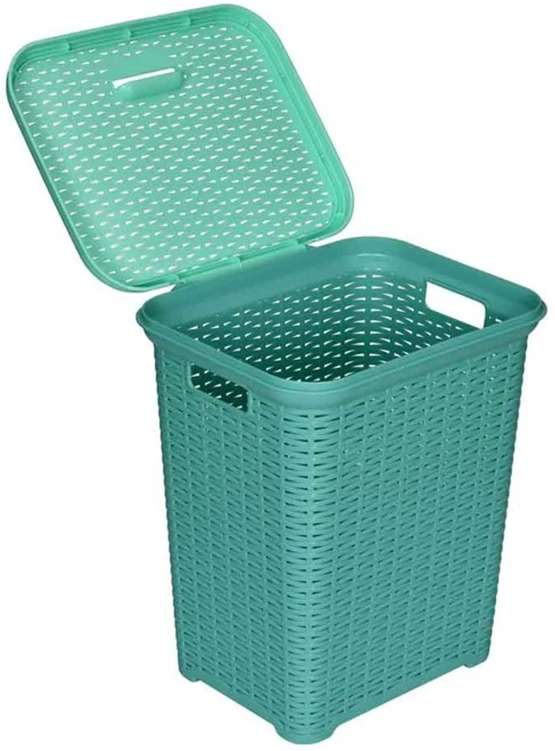Image of Nilkamal 35 L Blue Laundry Basket (Plastic)