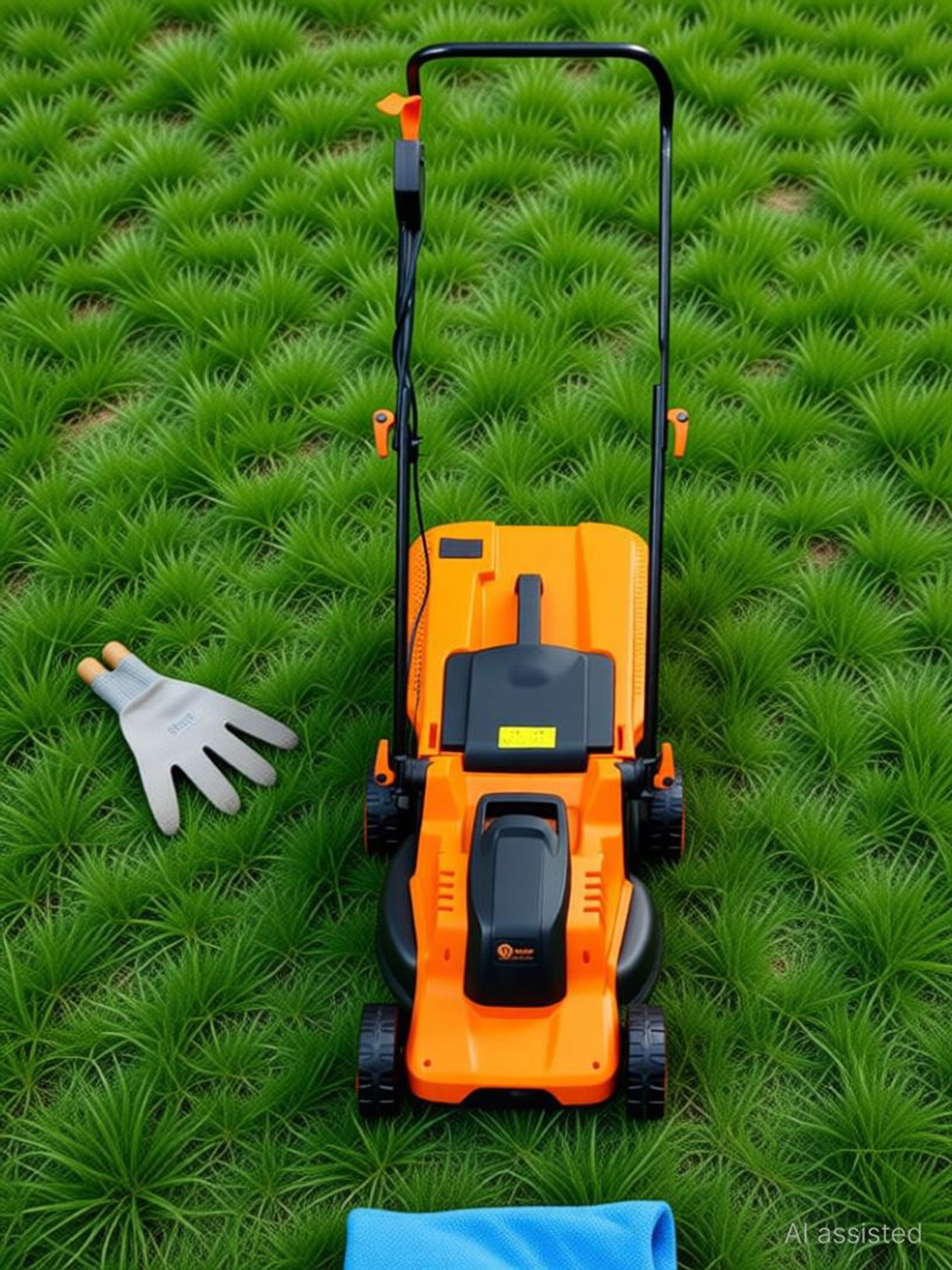 Image of VOLTZ VZ-LM1600 Electric Lawn Mower 13'' Blade Grass Cutting Machine 30L, 1600W Motor LM-1600 AC Adapter Self Propelled Lawn Mower (13 inch)