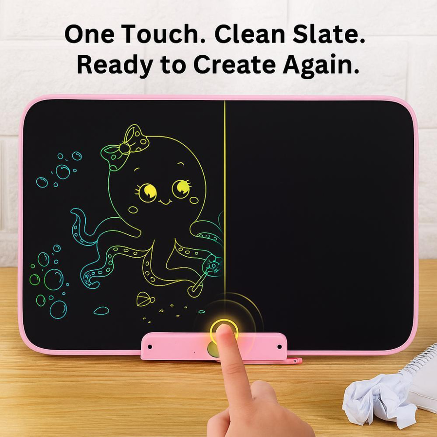 Image of Zee Plastic 16 Inch Large LCD Writing Pad Tablet Rechargeable for Kids (Multicolor)