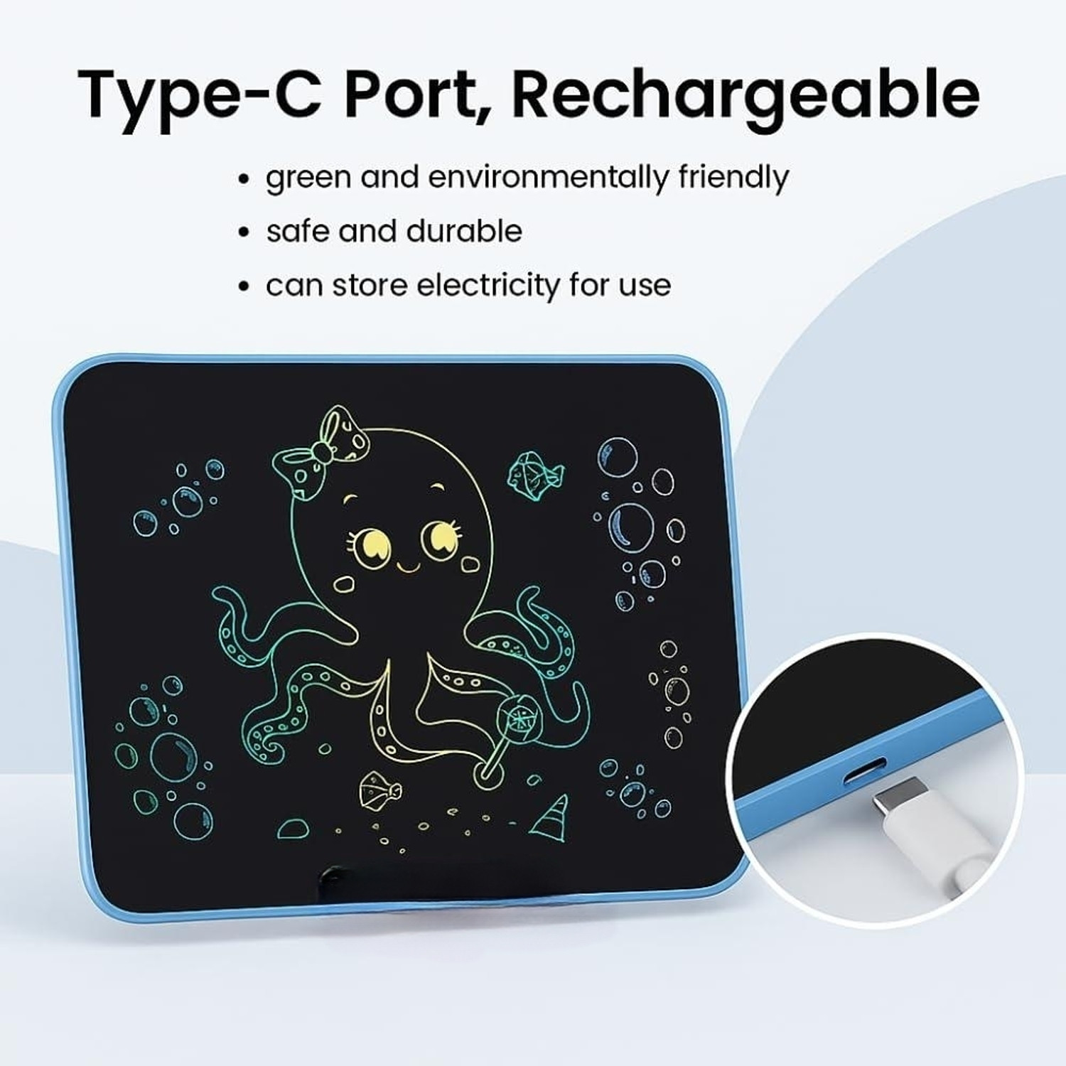 Image of Zee Plastic 16 Inch Large LCD Writing Pad Tablet Rechargeable for Kids (Multicolor)