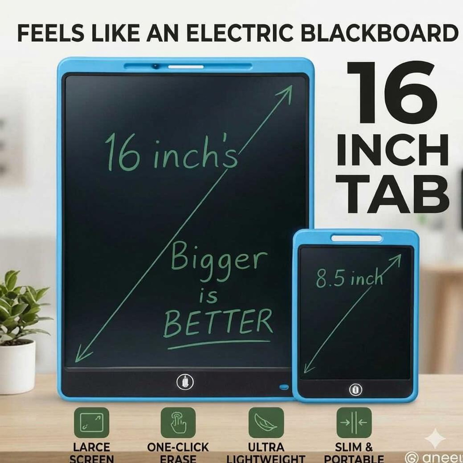 ashaworld 16 Inch Multicolor LCD Writing Pad - Image 1
