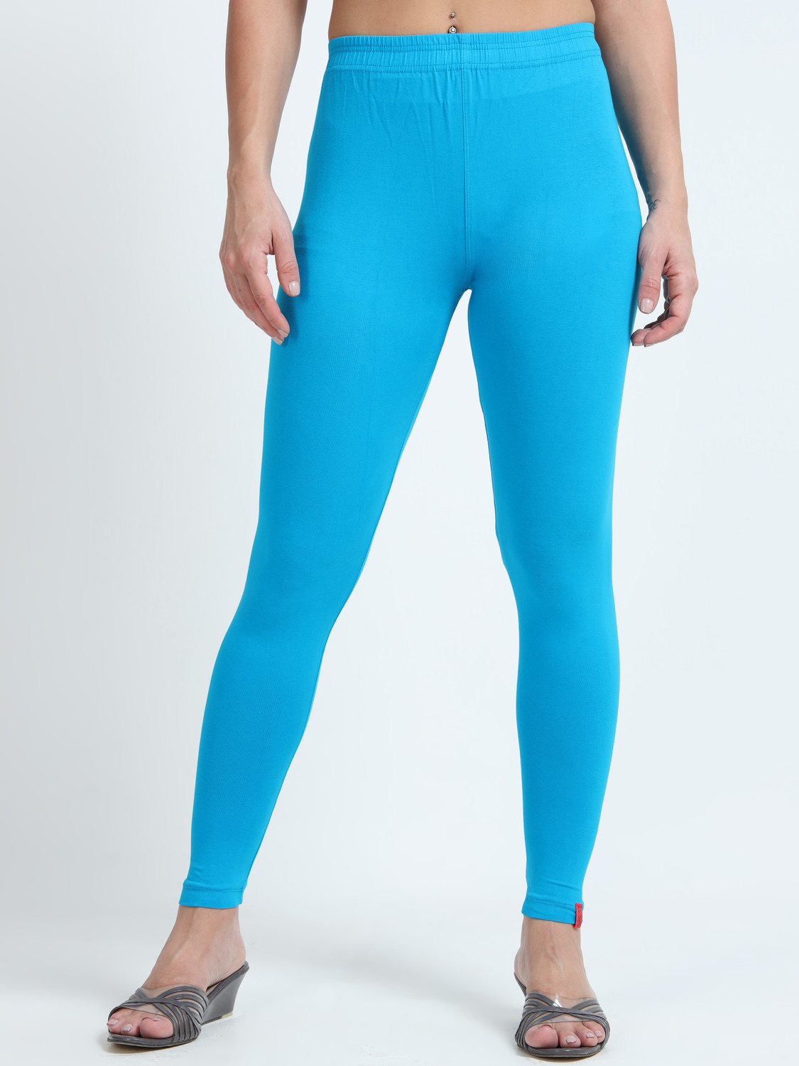 Image of CROWNKING Ankle Length Winter Wear Legging (Yellow, Gold, Solid)