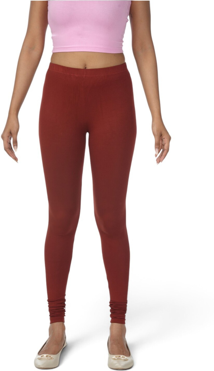 Image of TITTLI Ankle Length Western Wear Legging (Blue, Solid)