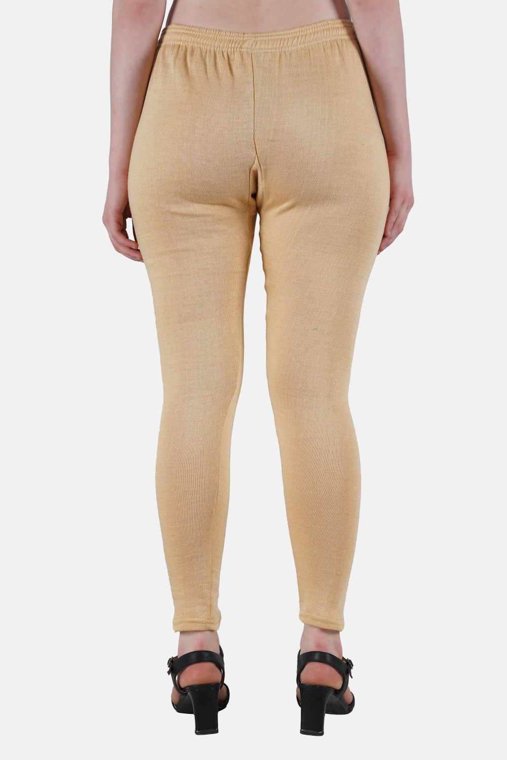 Image of CROWNKING Ankle Length Winter Wear Legging (Yellow, Gold, Solid)