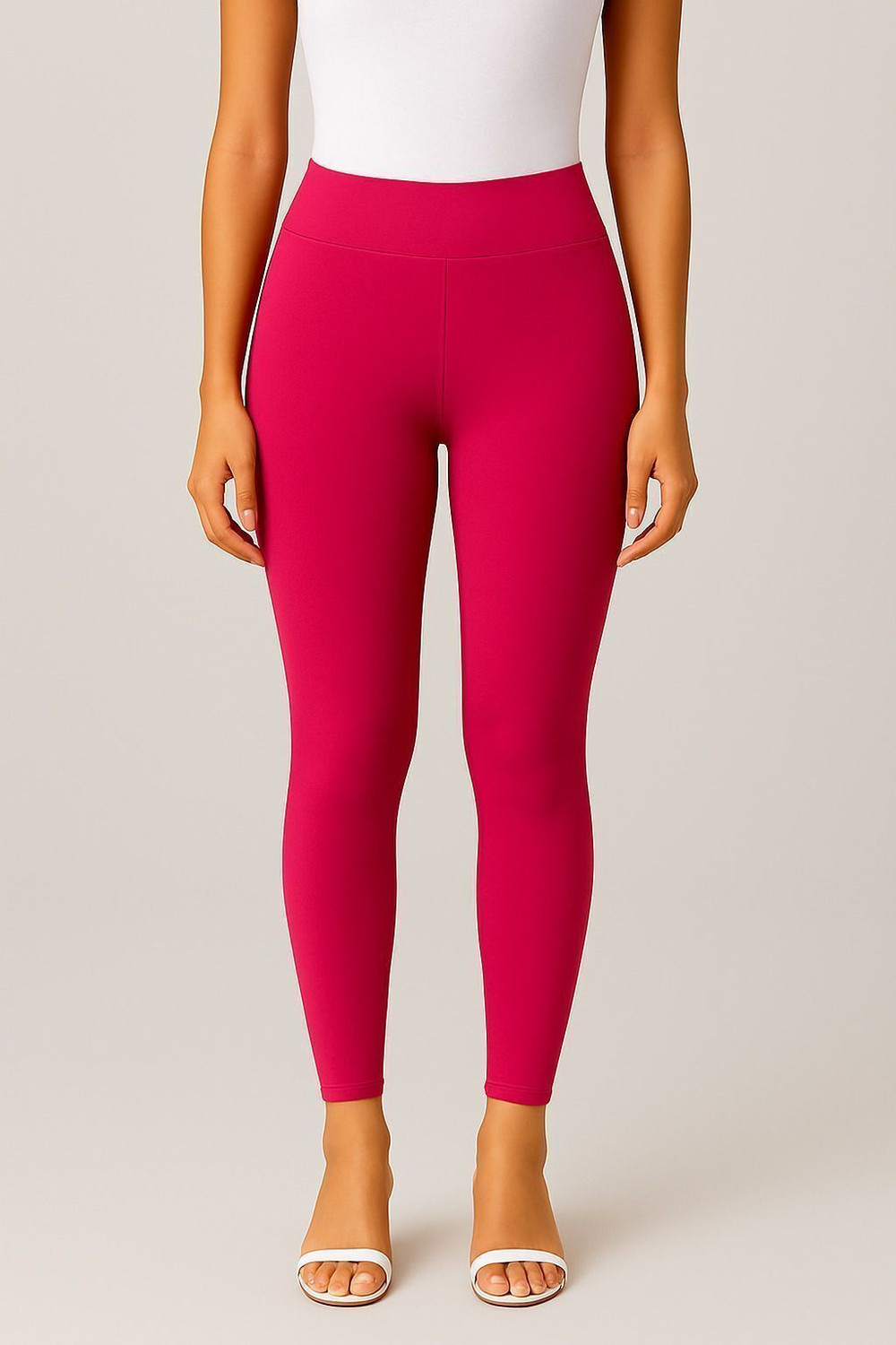 Image of TITTLI Ankle Length Western Wear Legging (Blue, Solid)