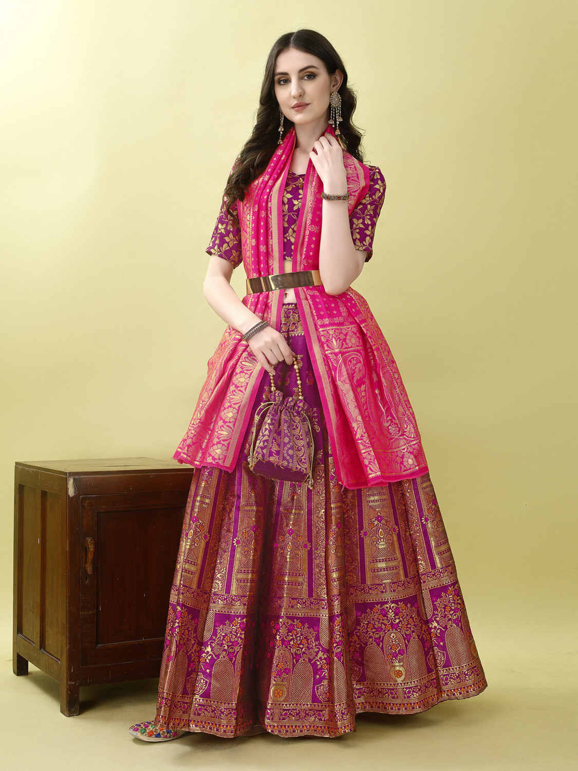 LehengaTRENDZ Printed Semi Stitched Lehenga Choli - Buy LehengaTRENDZ Printed Semi Stitched Lehenga Choli Online at Best Prices in India | Flipkart.com