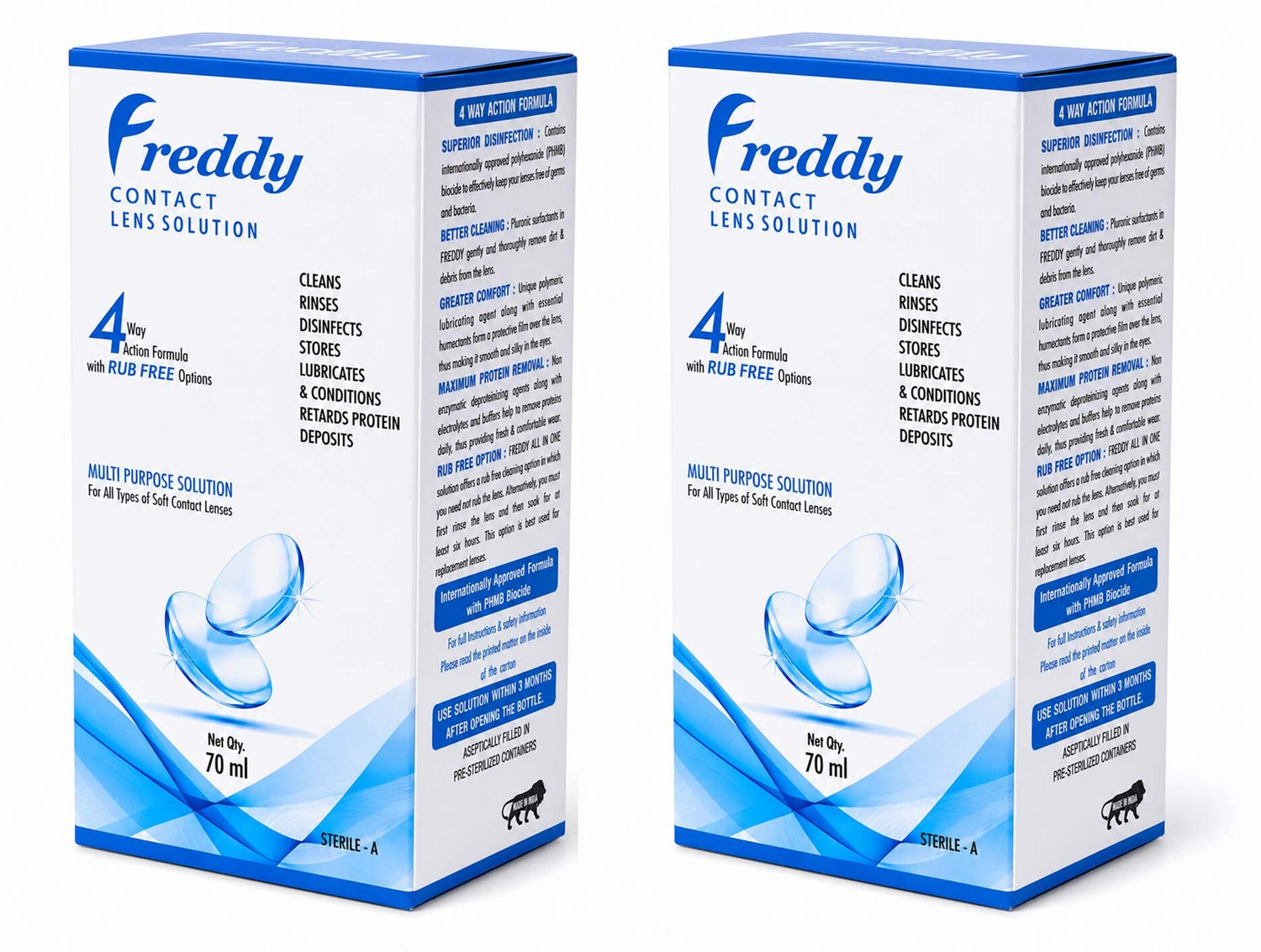 Image of Silver Line Laboratories GP Fresh Hydra Twin Pack (120 ML x 2 Bottles) One step multi-action solution for Scleral & Rigid Contact Lenses (240 ml)
