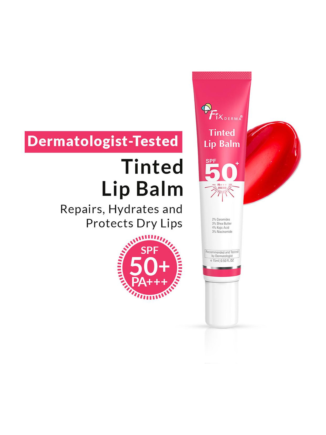 Fixderma 4% Kojic Acid Tinted Lip Balm - Image 6