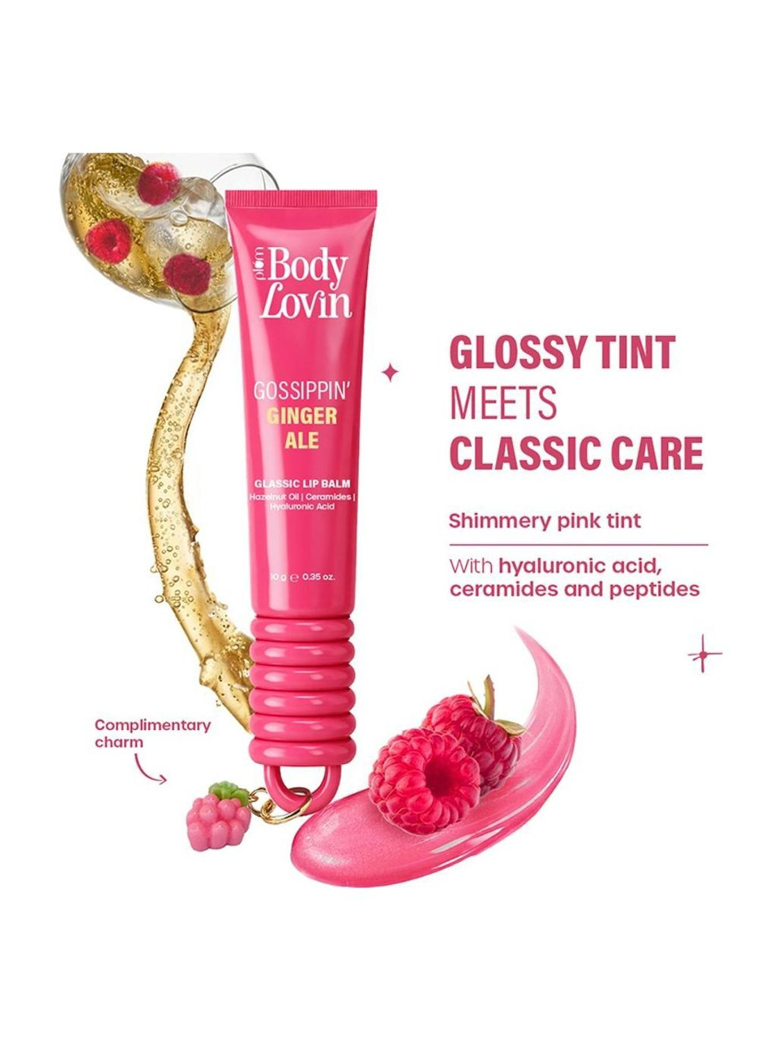 Plum Gossippin’ Ginger Ale Glassic Lip Balm Coral Pink - Image 1