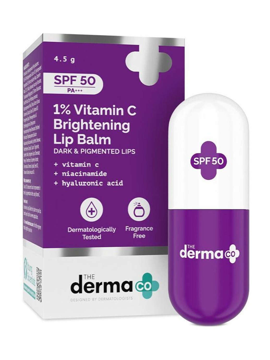 The Derma Co 1% Vitamin C Brightening Lip Balm 4.5g - Image 1
