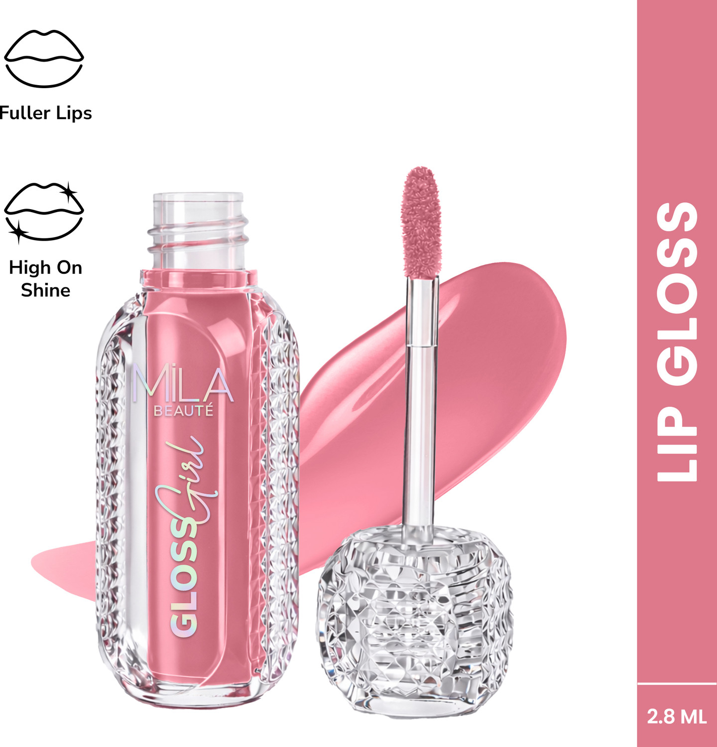 Image of SWISS BEAUTY Metallic Gloss Me Lip Gloss Non Sticky and Hydrating (6 ml, White)