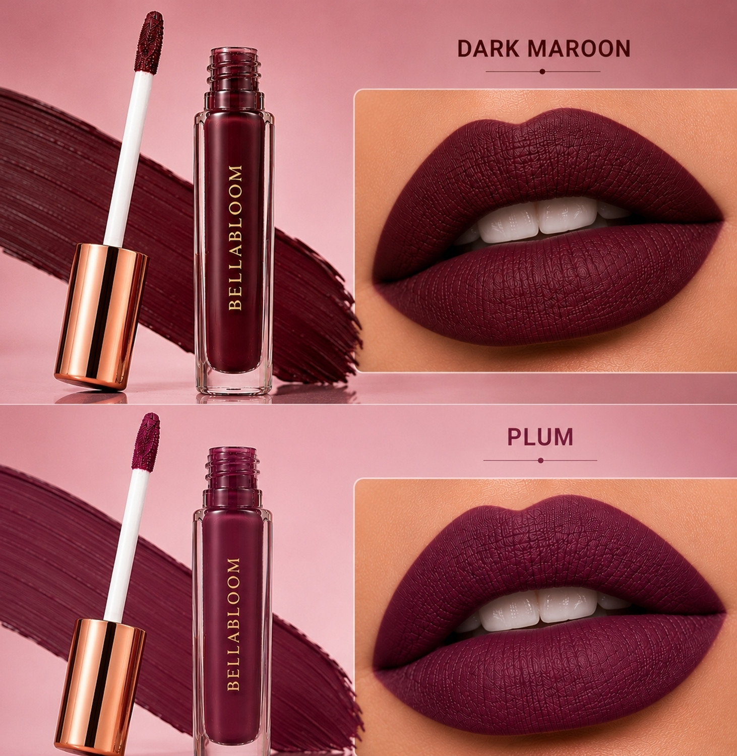 Image of BLUSHIS High Defination Smudge proof Waterproof Long lasting Cheap Resistant Liquid matte Lipstick Non Transfer Matte Melt Mini Liquid Lip Colour Red (Red, 3.5 ml)