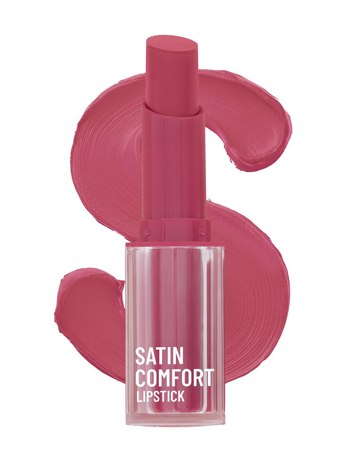 SWISS BEAUTY Satin Comfort Lipstick | Ultra Hydrating | Highly Pigmented | Satin Matte Finish (Prime Rose, 3 g) - Image 1