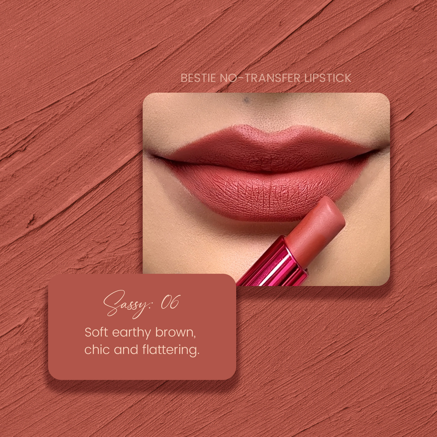 Image of Parul Garg Bestie No-Transfer & Ultra-Comfortable Lipstick (Sassy, 2 g)