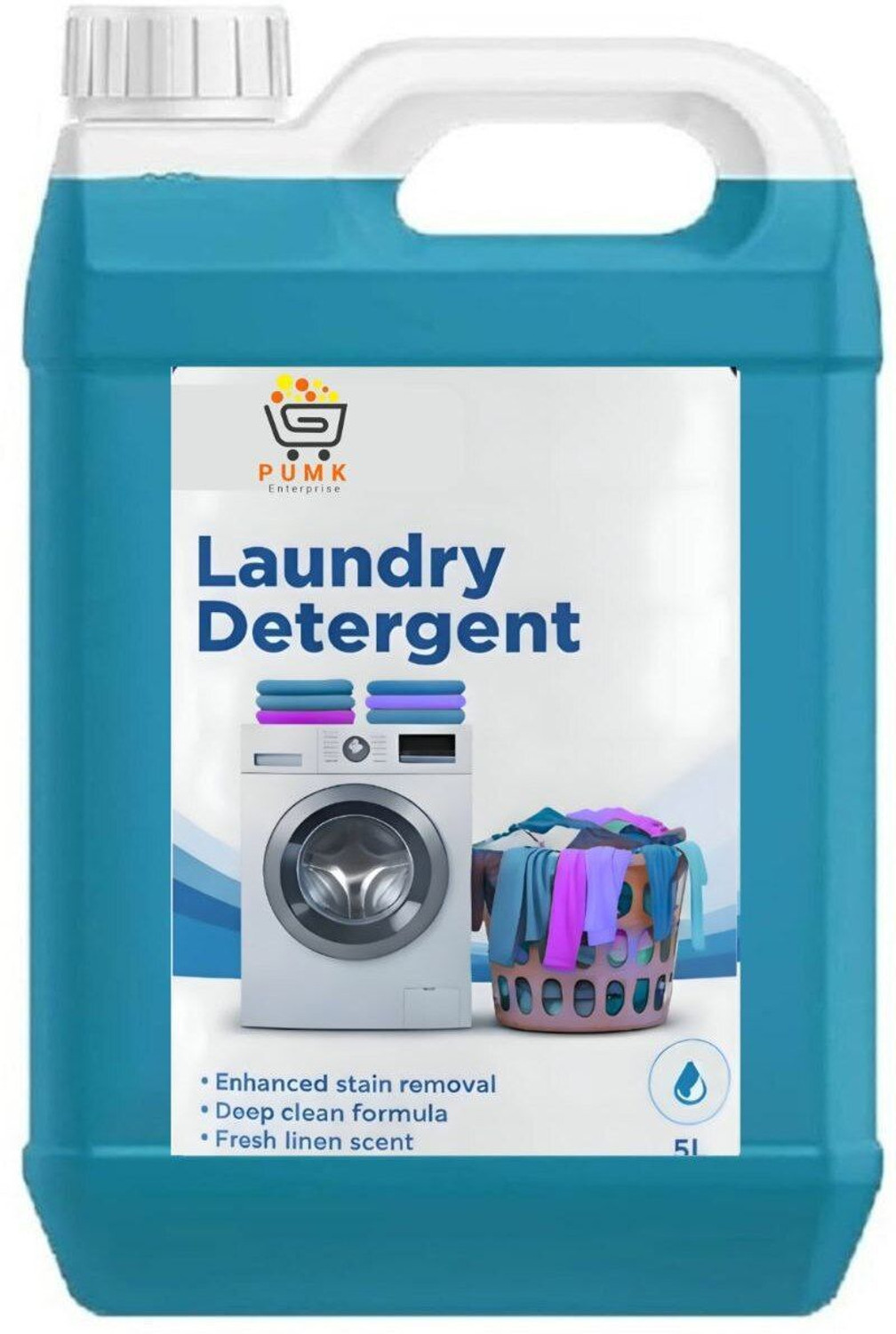 Image of EROSKET Washing machine liquid detergent top load and front load (5 ltr) 2 Multi-Fragrance Liquid Detergent (2 x 5000 ml)