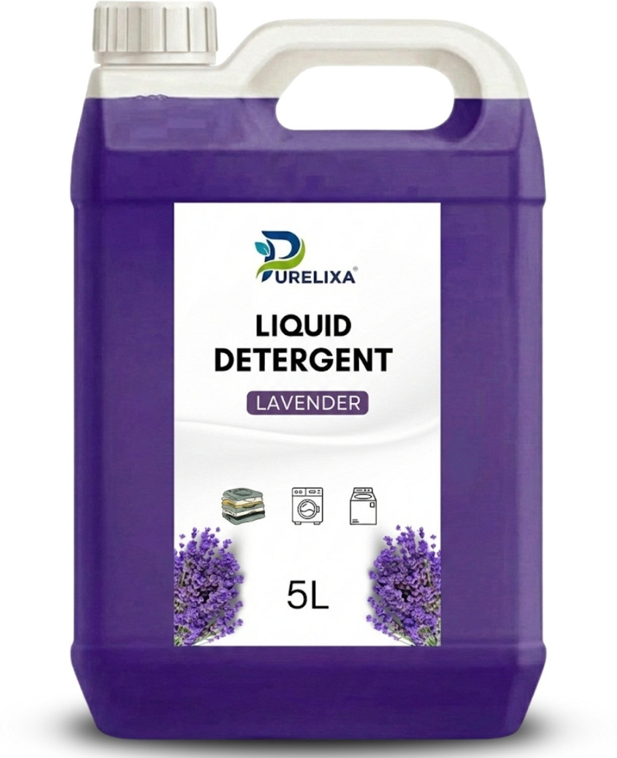 Image of vermliquids Liquid Detergent For All Type Washing Machines - Active Cleaning Formula Jasmine Liquid Detergent (2 x 5000 ml)