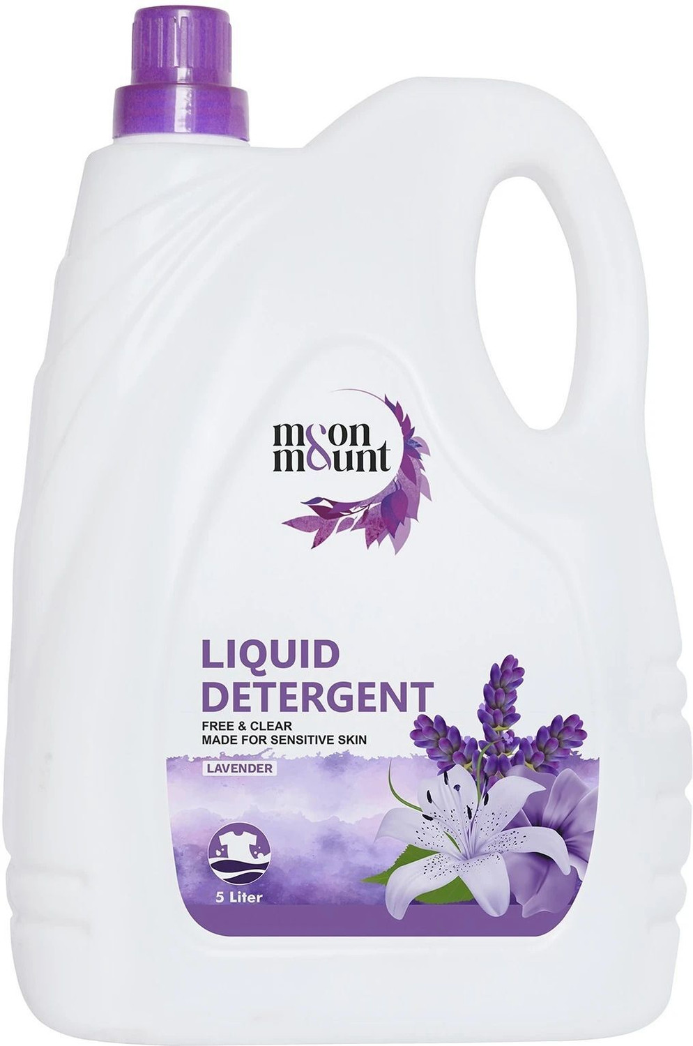 Image of Moon and Mount Liquid Detergent, Suitable Detergent for top load & front load laundry detergent Lily Liquid Detergent (2 x 3000 ml)