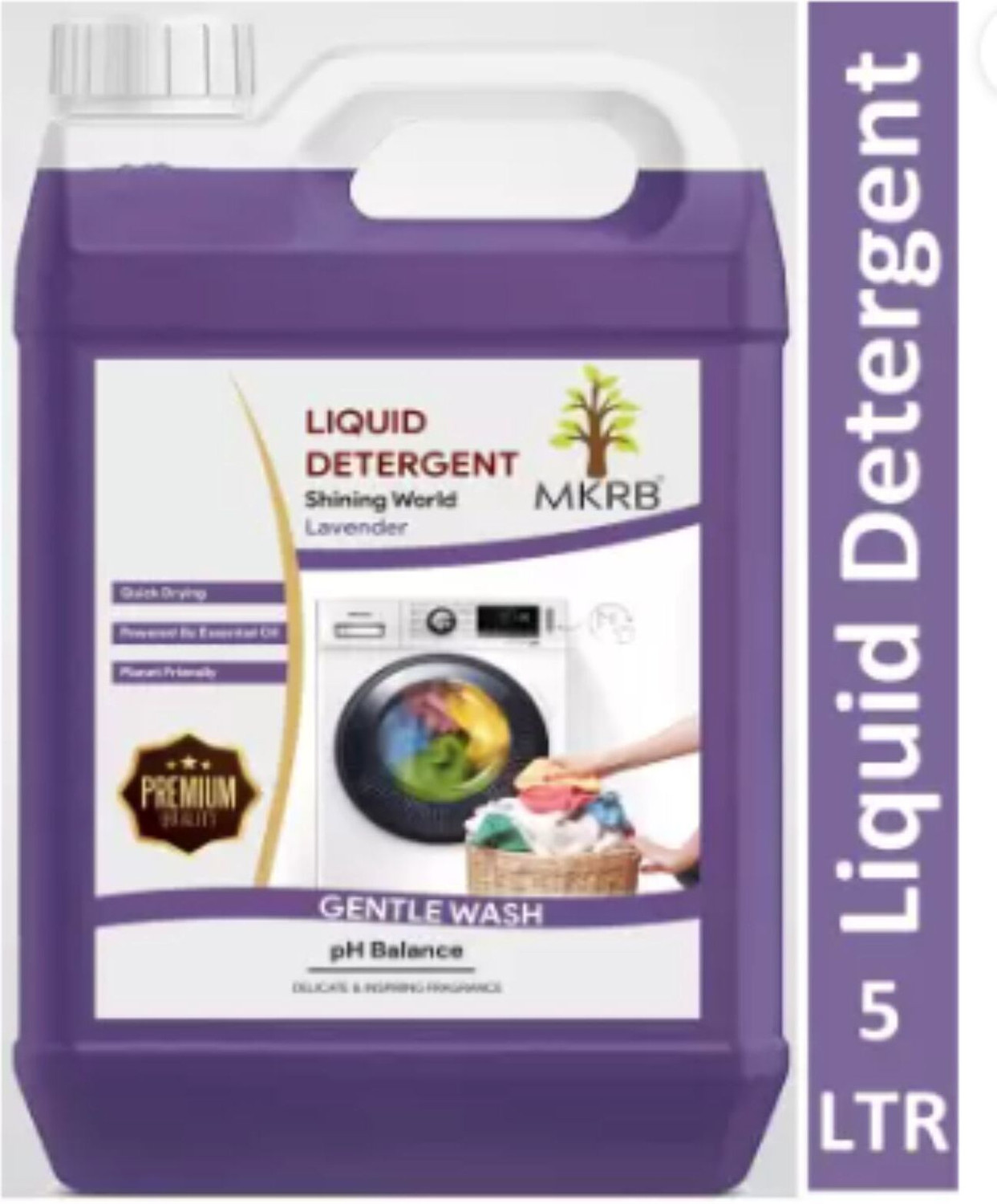 Image of MKRB MALL 5 liter top load and front load liquid detergent, machine, Wash Detergent . Lavender Liquid Detergent (5000 ml)