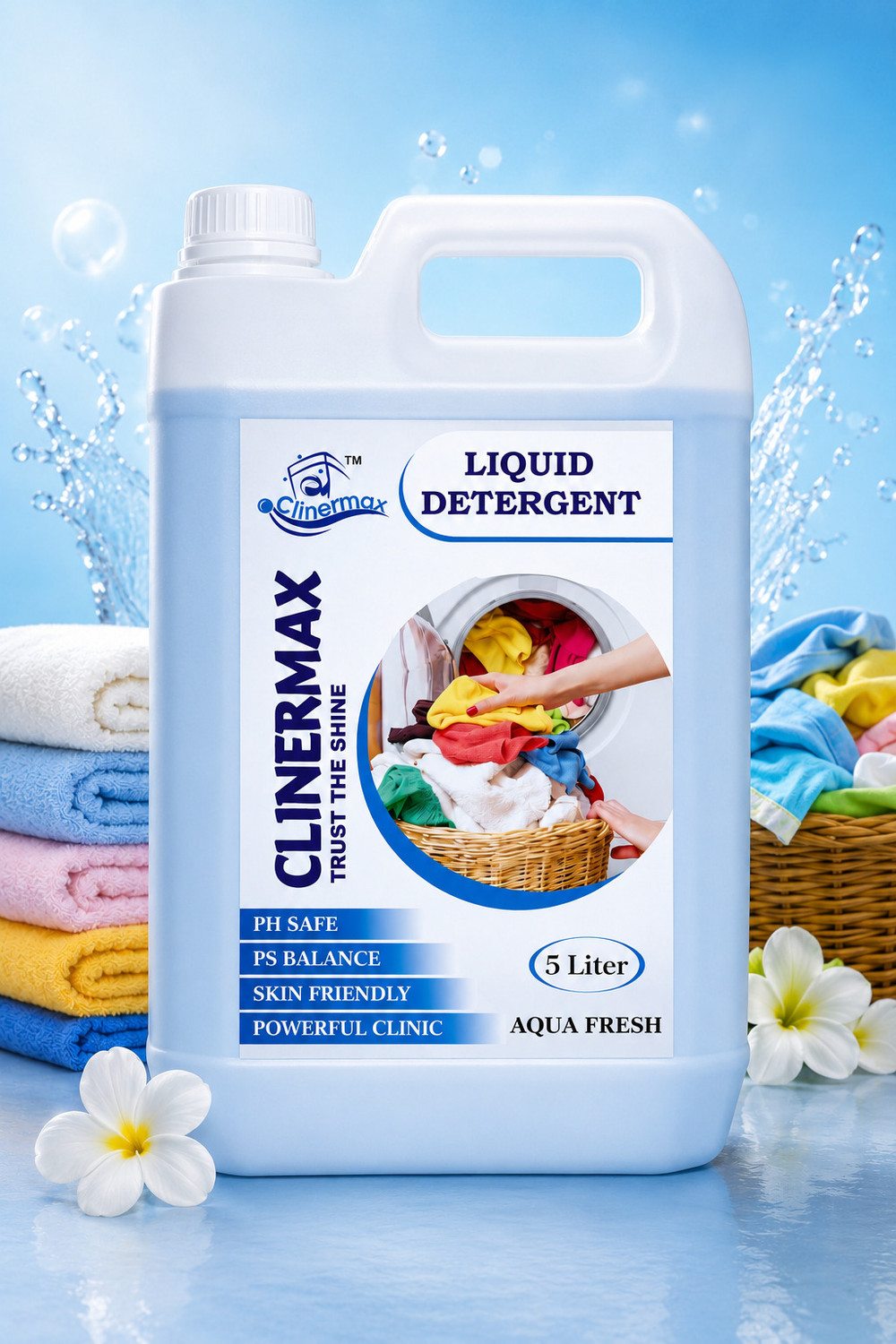 Image of ISZK Liquid Detergent 10L Pink Lily Laundry Liquid for All Washing Machines Multi-Fragrance Liquid Detergent (2 x 5000 ml)
