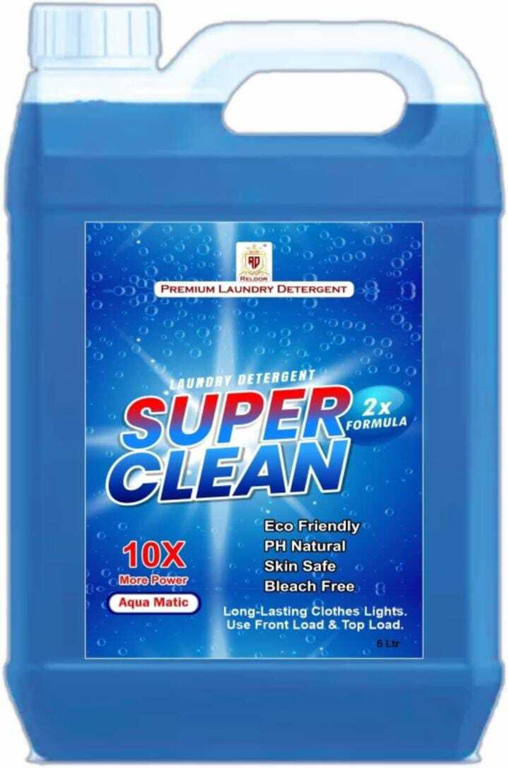 Image of EROSKET Washing machine liquid detergent top load and front load (5 ltr) 2 Multi-Fragrance Liquid Detergent (2 x 5000 ml)