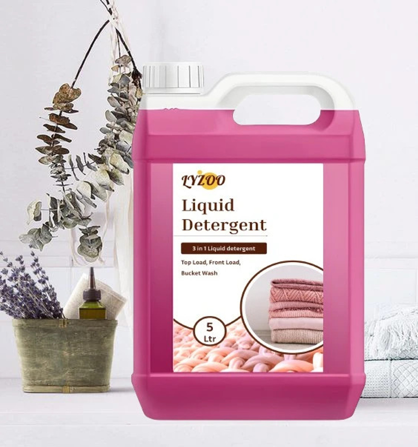 Image of EROSKET Washing machine liquid detergent top load and front load (5 ltr) 2 Multi-Fragrance Liquid Detergent (2 x 5000 ml)