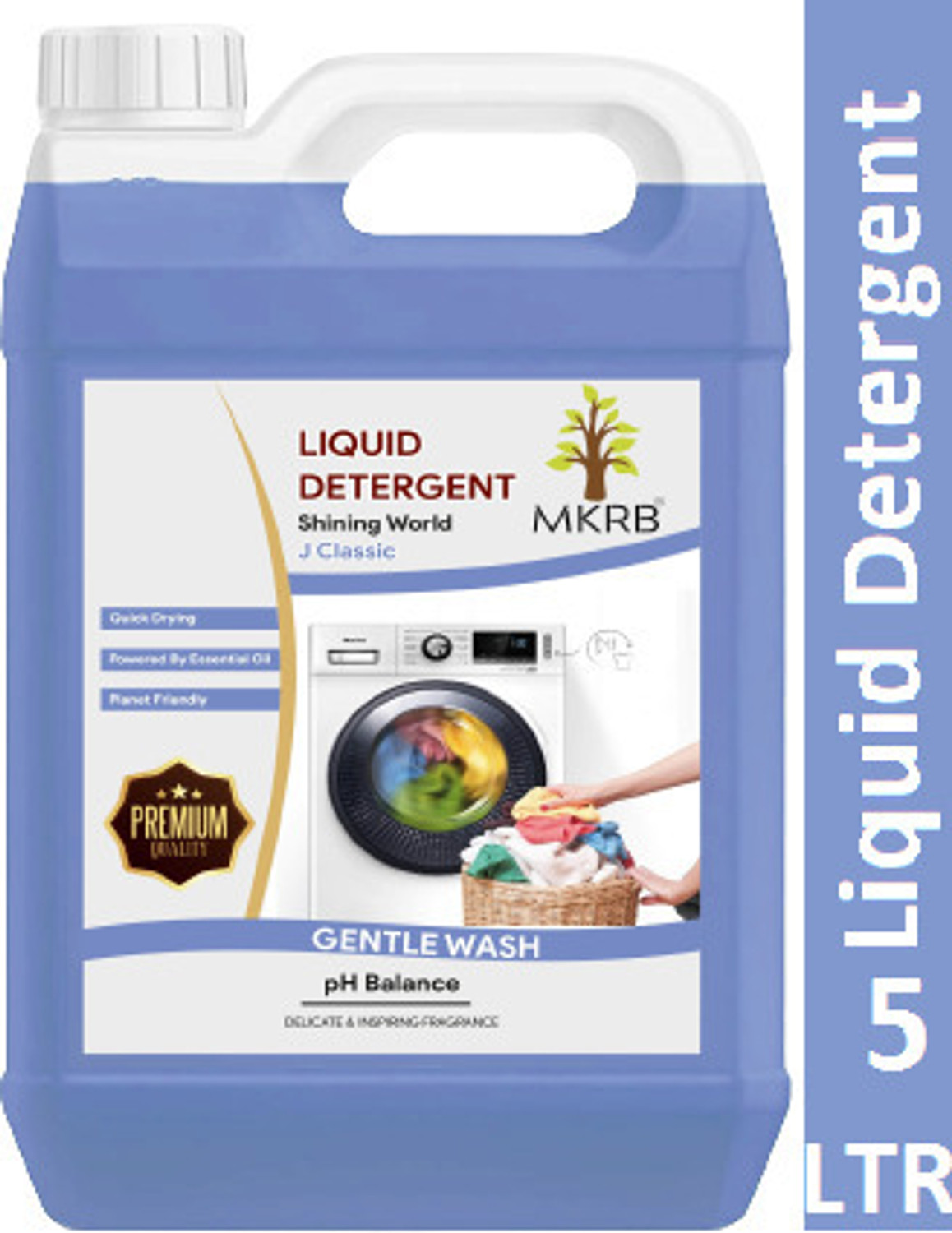 Image of MKRB MALL 5 liter top load and front load liquid detergent, machine, Wash Detergent . Lavender Liquid Detergent (5000 ml)