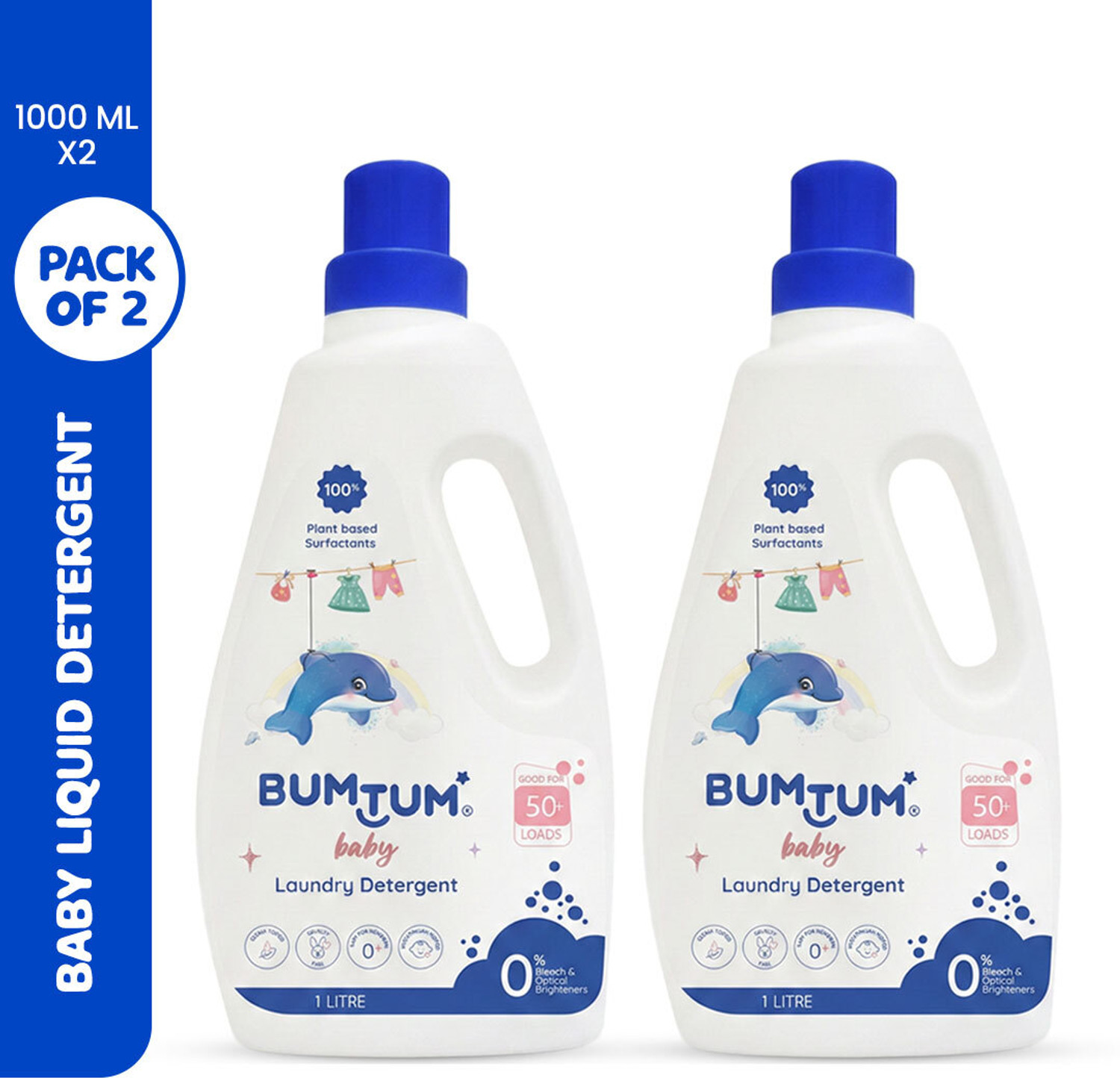 Image of Flisko Stain Cut Detergent Advance Formula Rose Liquid Detergent (2 x 2500 ml)