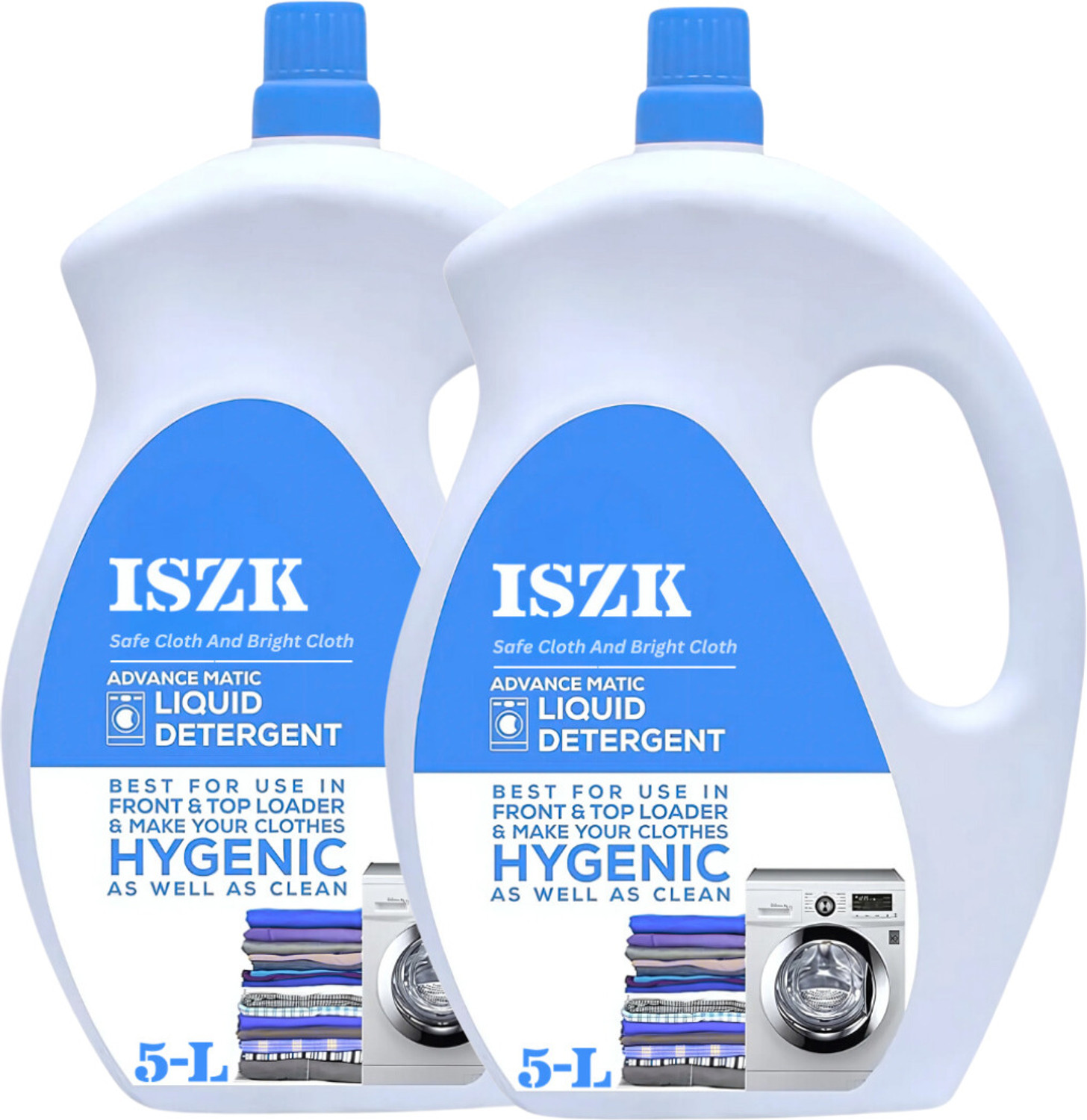 Image of ISZK Liquid Detergent 10LWorks on Both Manual & Machine Wash & Reduces Lint Formation Lavender Liquid Detergent (2 x 5000 ml)