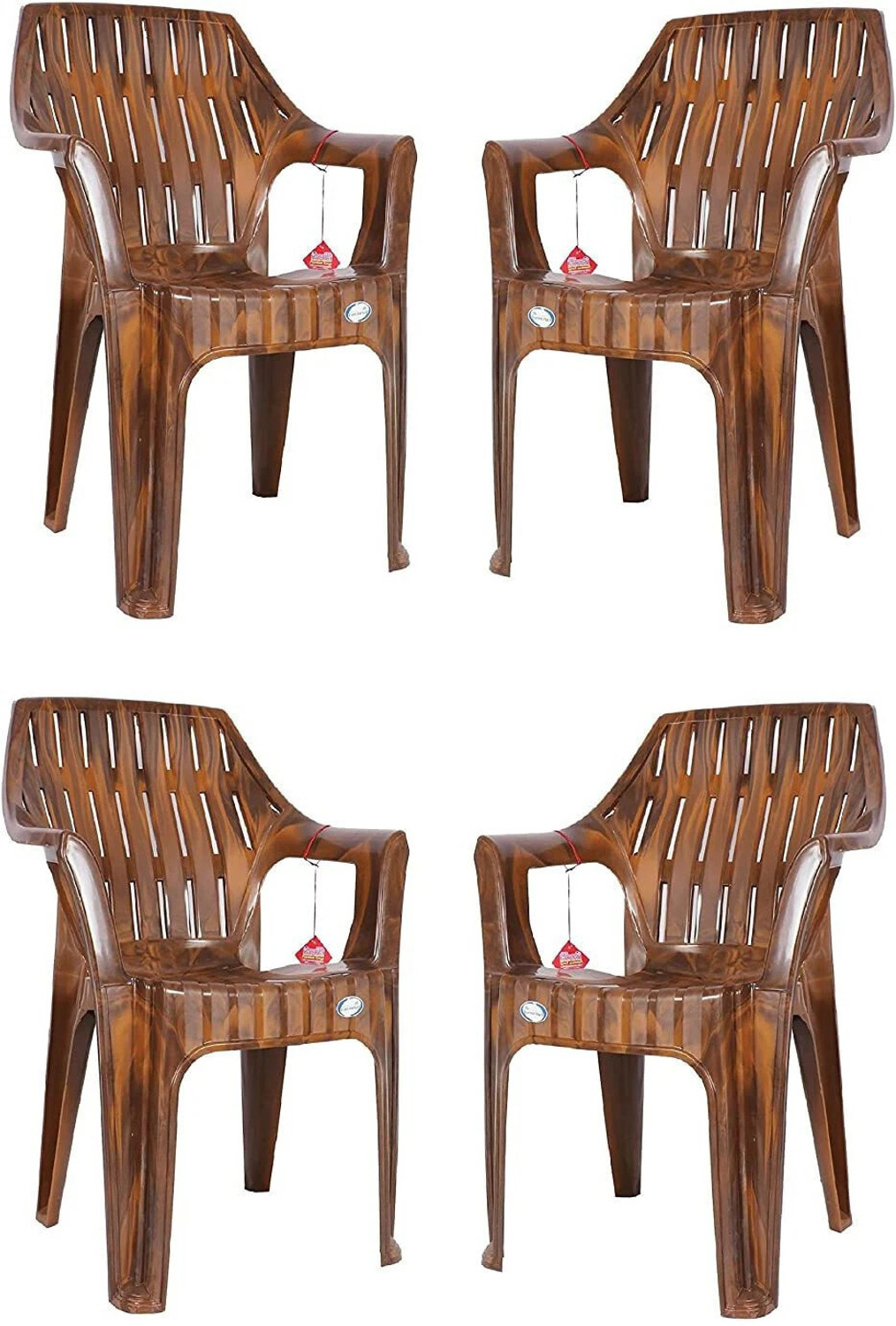 Image of AVRO furniture Platinum Heavy Duty Relaxing Chair for Living Room Home Garden Office Plastic Living Room Chair (Finish Color - Brown, Pre-assembled)