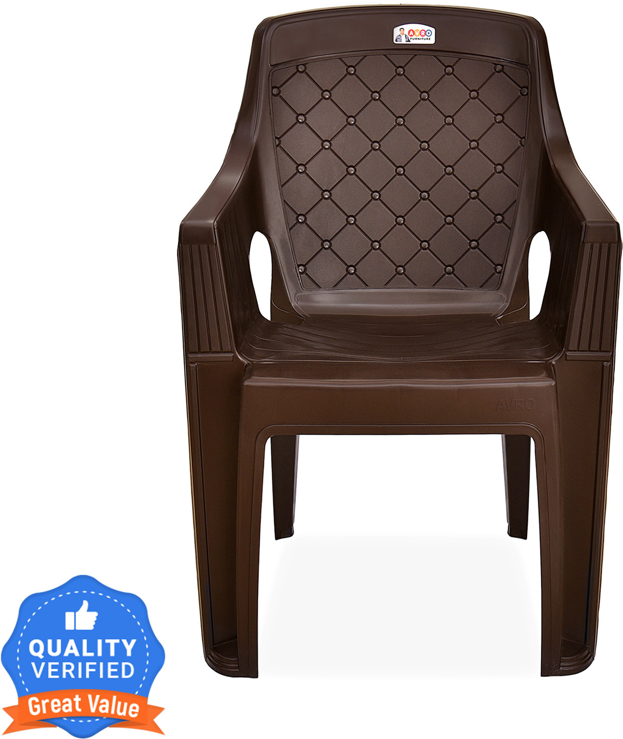 Image of COMFORT Creation Gold Model heritage ortho with high back heavy duty mould Plastic Living Room Chair (Finish Color - Brown, Pre-assembled)