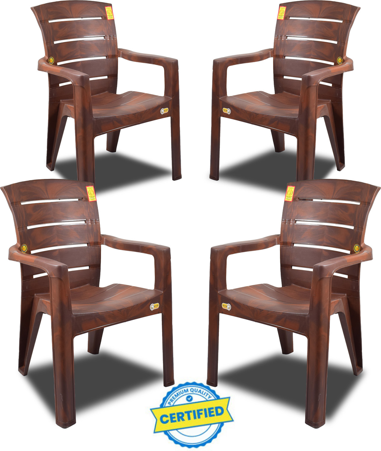 Image of AVRO furniture Platinum Heavy Duty Relaxing Chair for Living Room Home Garden Office Plastic Living Room Chair (Finish Color - Brown, Pre-assembled)