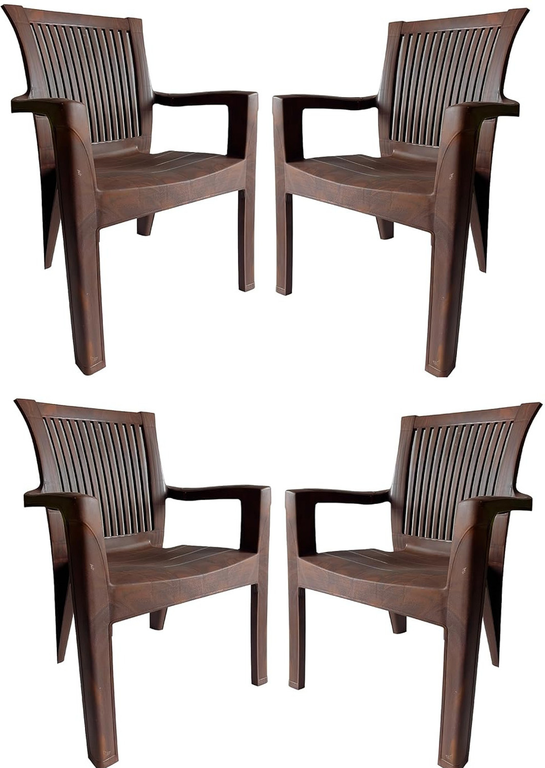Image of AVRO furniture Platinum Heavy Duty Relaxing Chair for Living Room Home Garden Office Plastic Living Room Chair (Finish Color - Brown, Pre-assembled)